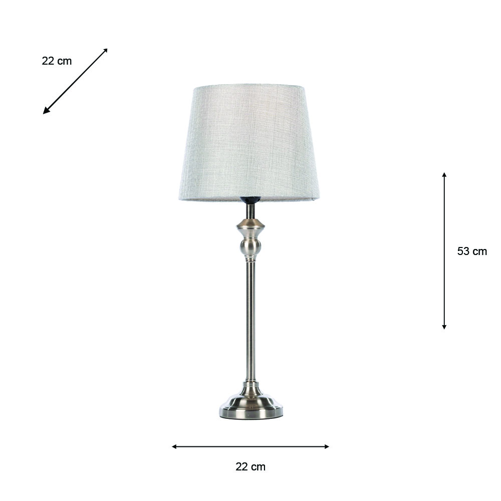 Dani mini buffet lamp silver/grey 53cm