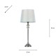 Dani mini buffet lamp silver/grey 53cm