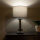 Jane glass cylinder lamp silver/grey 54cm