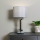 Jane glass cylinder lamp silver/grey 54cm
