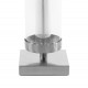 Jane glass cylinder lamp silver/grey 54cm