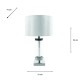 Jane glass cylinder lamp silver/grey 54cm