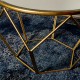 Geometric end table mirrored gold 