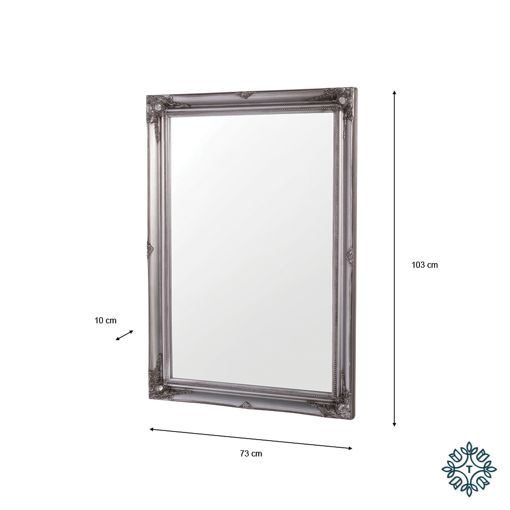 Lyon mirror 60x90cm silver