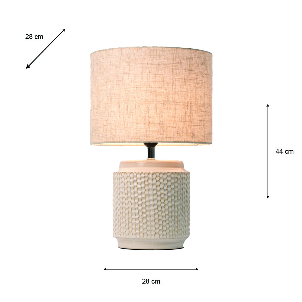 Hazel table lamp cream 44cm