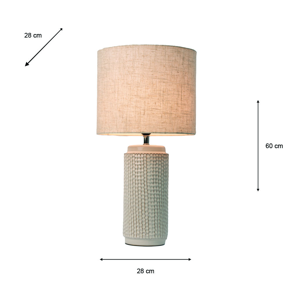 Hazel table lamp cream 60cm