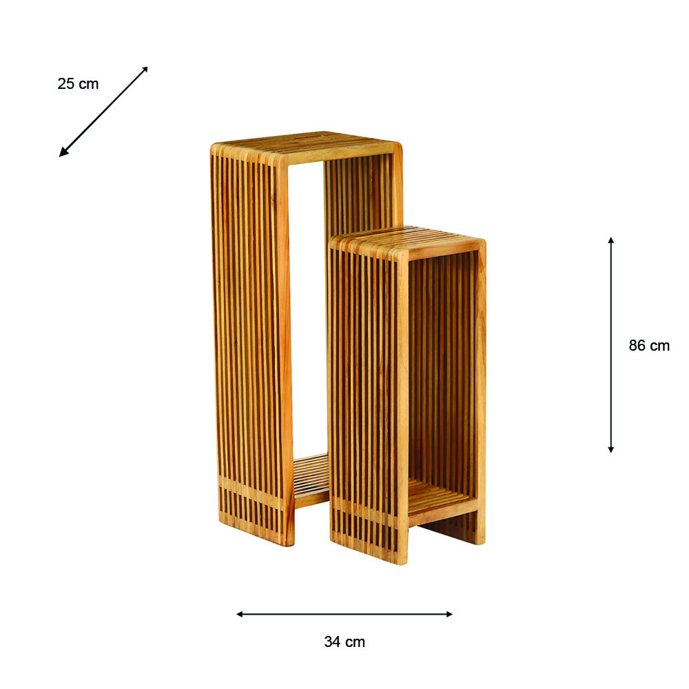 Bari s/2 plantstands teak