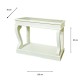 Scroll console table antique mirror ivory 120cm