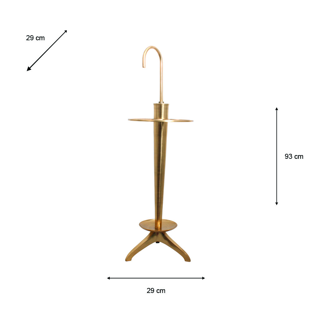 Anya umbrella stand 93cm antique brass