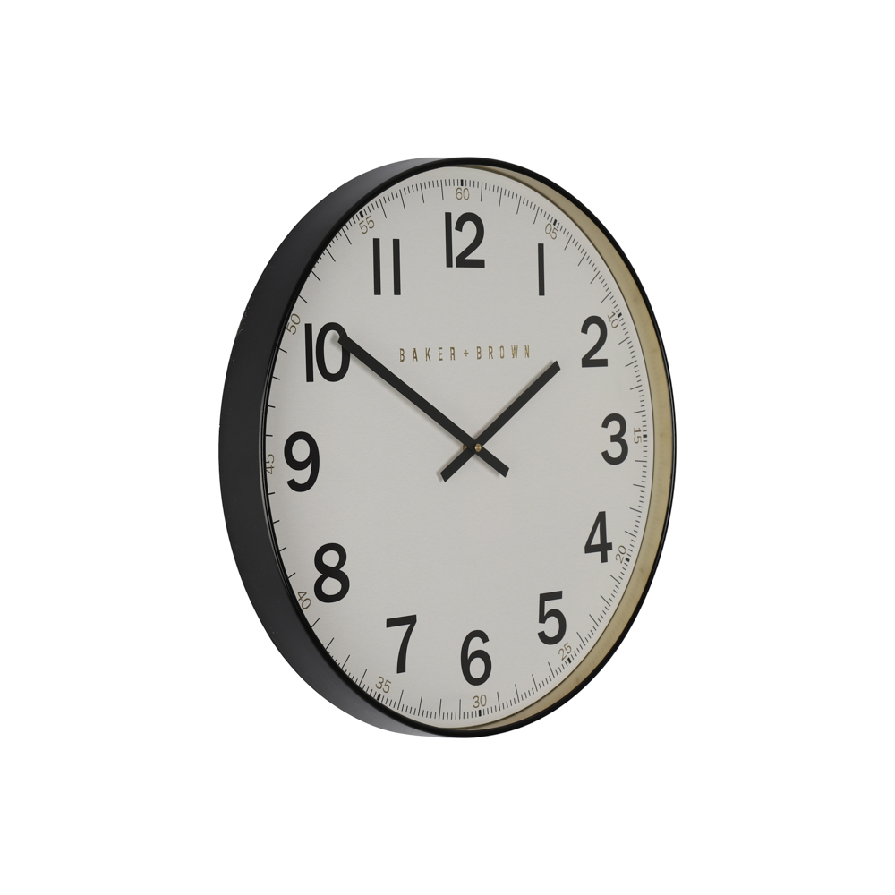 Baker and brown station clock white 50cm