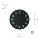Baker and brown station clock black 50cm