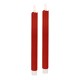 3d flame led taper candle set red 25cm