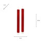 3d flame led taper candle set red 25cm