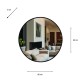 Modena round wall mirror black 60cm