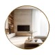 Modena round wall mirror gold 90cm
