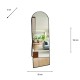 Modena floor standing mirror black 160cm