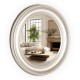 Lena wall mirror beaded round champagne