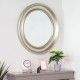 Lena wall mirror beaded round champagne