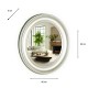 Lena wall mirror beaded round champagne