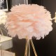 Feather table lamp pink 50cm