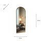 Modena arch mirror gold 40x120cm