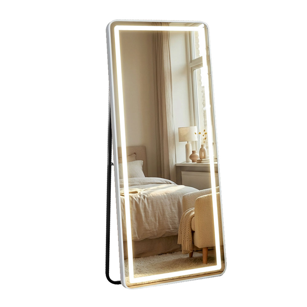 Modena led cheval mirror white 160 x 50cm