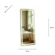 Modena led cheval mirror white 160 x 50cm