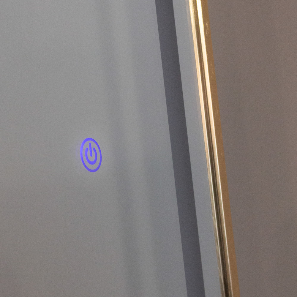 Modena led cheval mirror gold 170 x 70cm