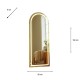 Modena led cheval arch mirror gold 160 x 50cm