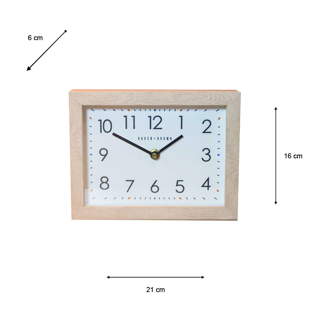 Baker and brown mantel clock oak