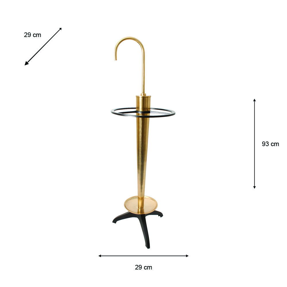 Anya umbrella stand 93cm antique brass/black