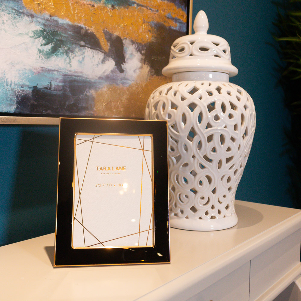 Ella photo frame black/gold 5 x 7