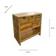 Bari 5 drawer console teak