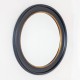 Macy round mirror black/gold 90cm