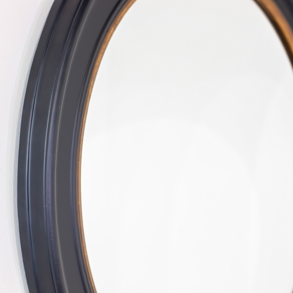 Macy round mirror black/gold 90cm