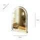 Hollywood arch vanity mirror white 70 x 50cm