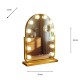 Hollywood bulb arch vanity mirror gold 40 x 30cm