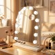 Hollywood bulb arch vanity mirror white 40 x 30cm