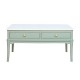 Monroe coffee table with marble top sage 