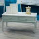 Monroe coffee table with marble top sage 