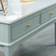 Monroe coffee table with marble top sage 