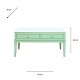 Monroe coffee table with marble top sage 