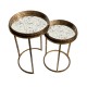 Vela s/2 tray tables gold