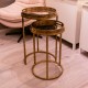 Vela s/2 tray tables gold