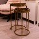 Vela s/2 tray tables gold