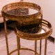 Vela s/2 tray tables gold