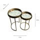 Vela s/2 tray tables gold