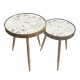 Vela s/2 side tables gold