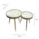 Vela s/2 side tables gold