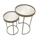 Lyra s/2 tray tables champagne